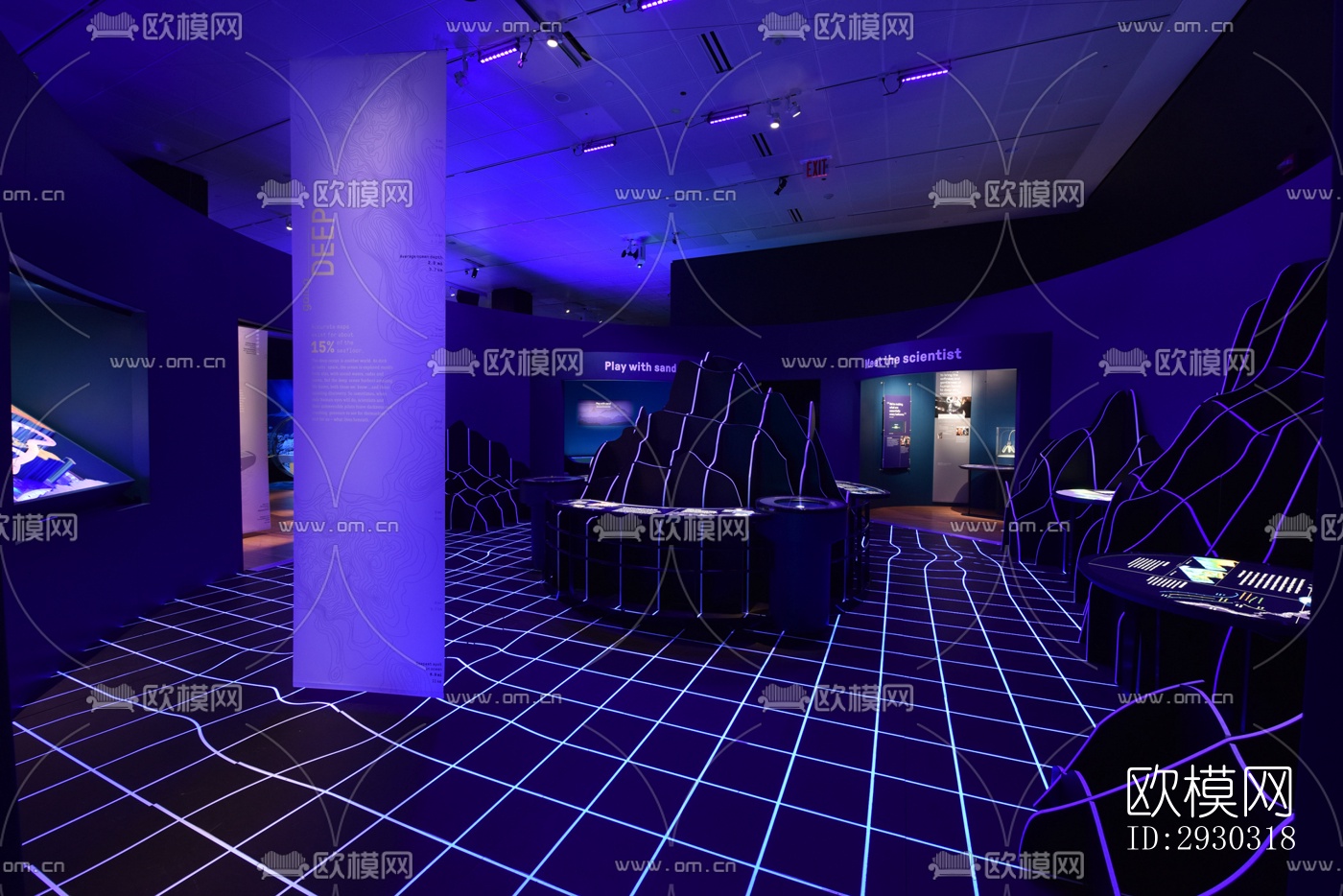 现代展览展厅效果图下载（渲染图6）