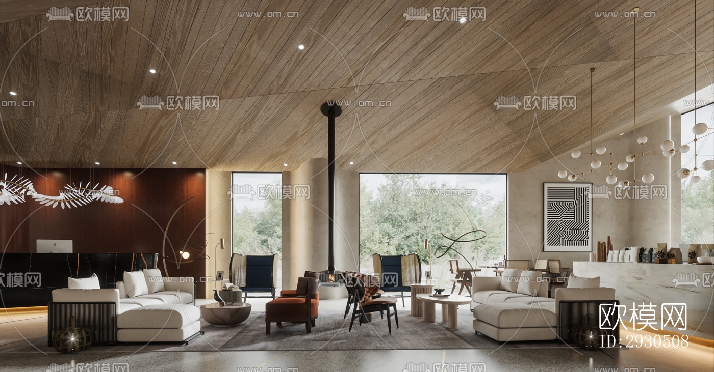 侘寂酒店民宿效果图下载（渲染图4）