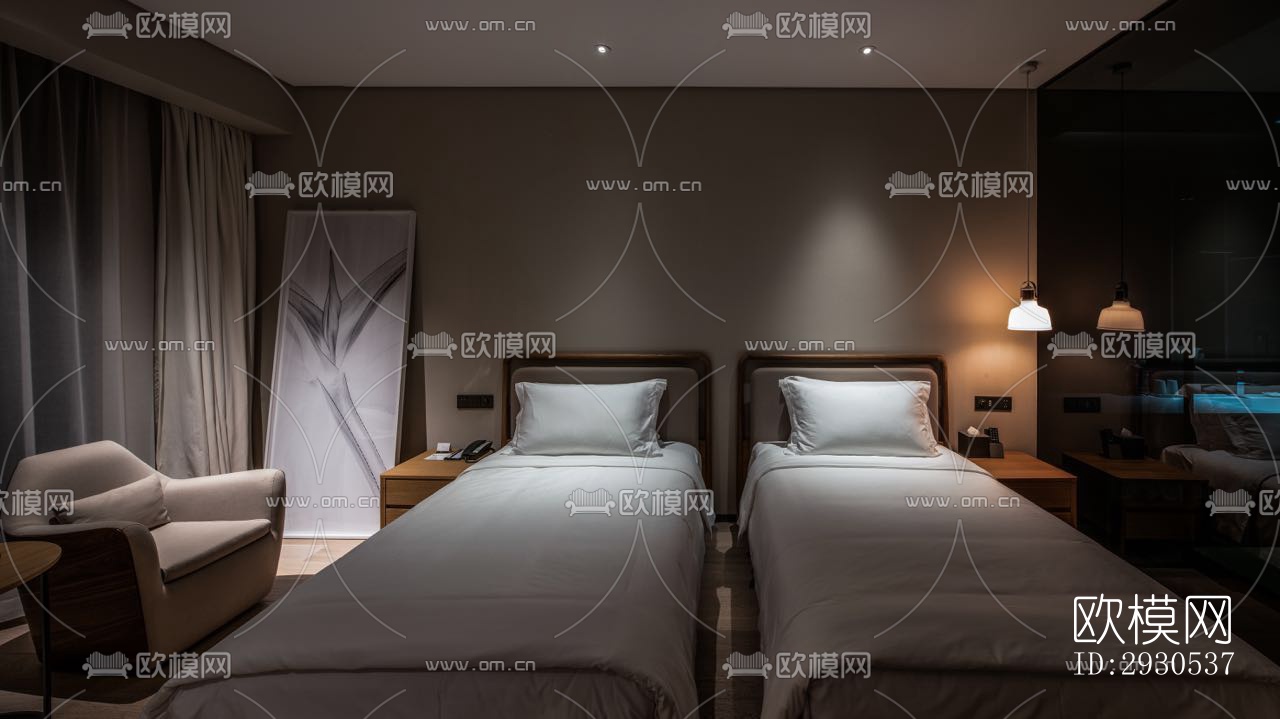 北欧酒店民宿效果图下载（渲染图1）