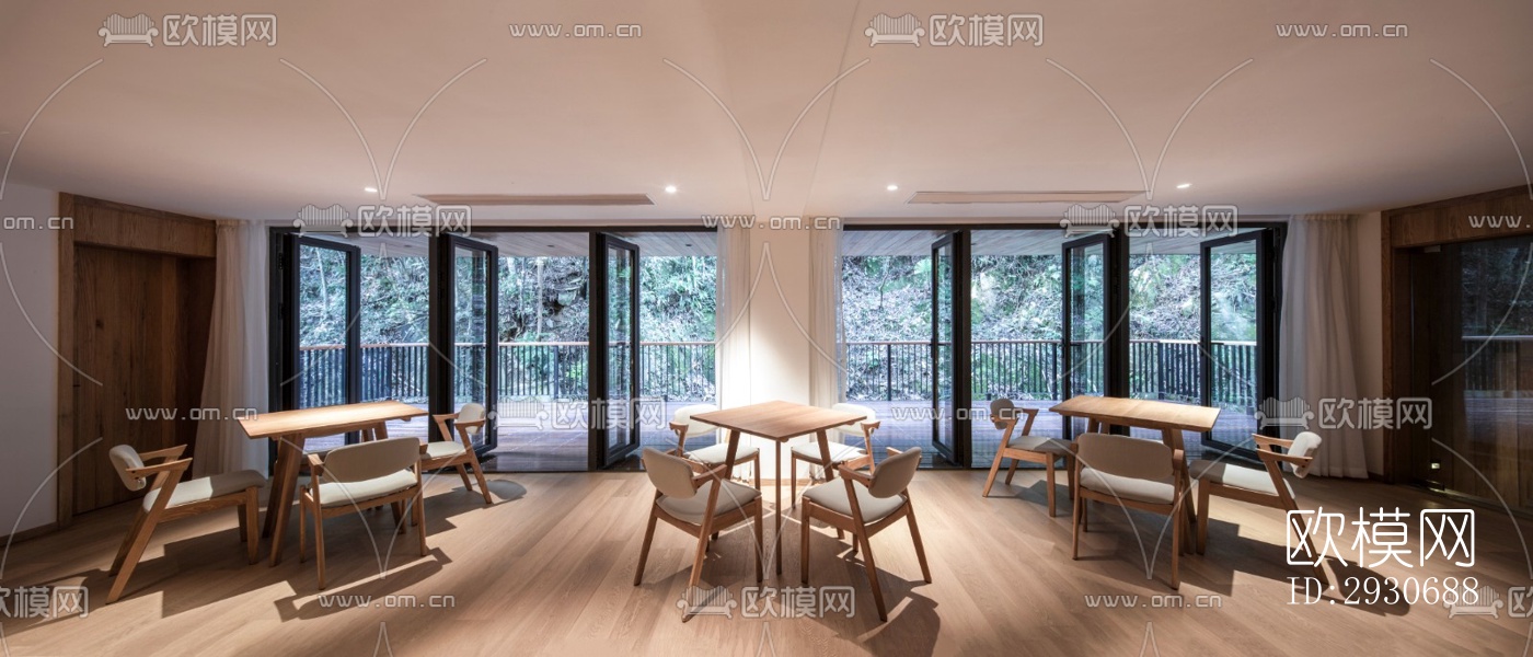 现代酒店民宿效果图下载（渲染图2）