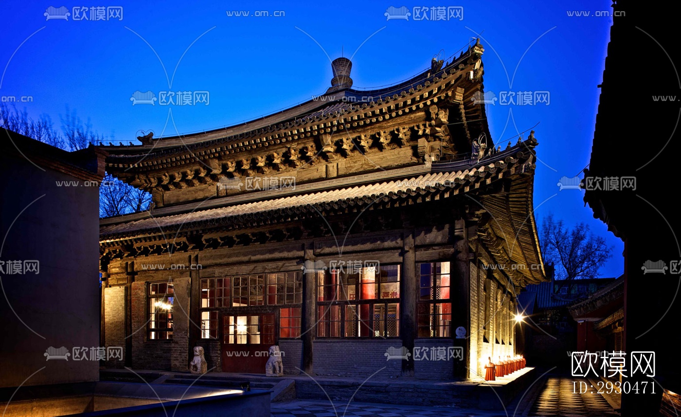 中式酒店民宿效果图下载（渲染图2）