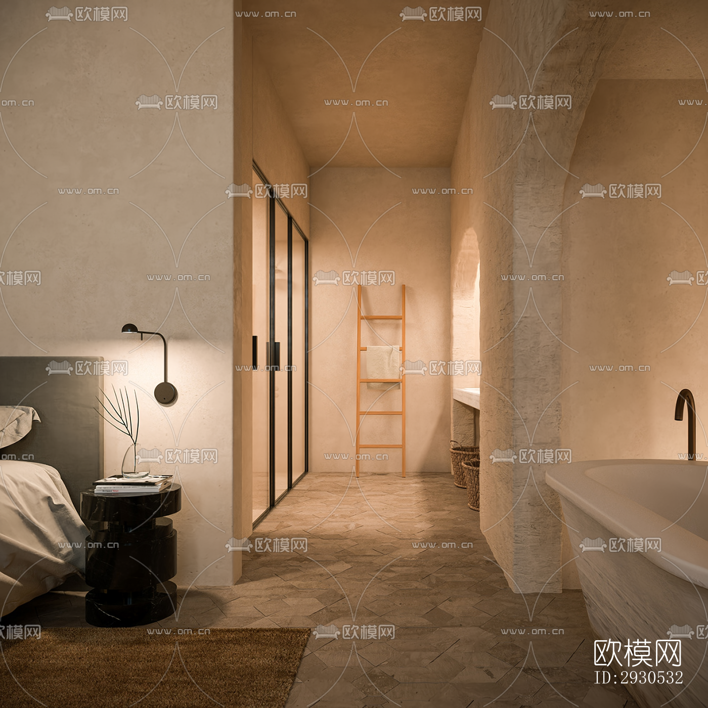 侘寂酒店民宿效果图下载（渲染图7）