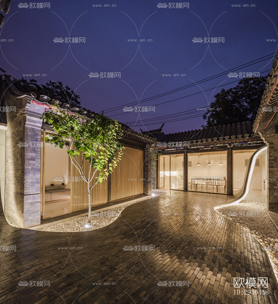 中式酒店民宿效果图下载（渲染图19）