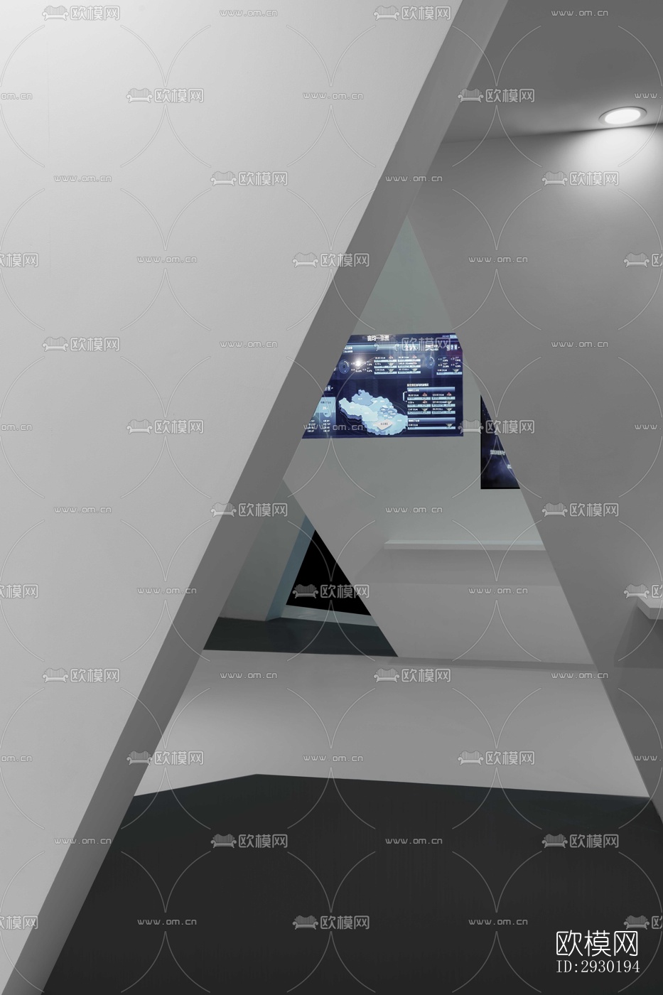 现代展览展厅效果图下载（渲染图5）