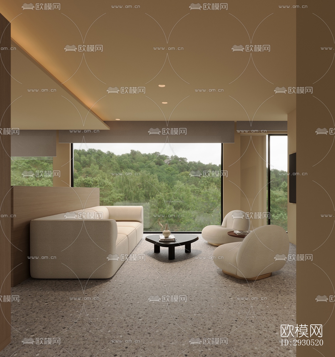 侘寂酒店民宿效果图下载（渲染图2）