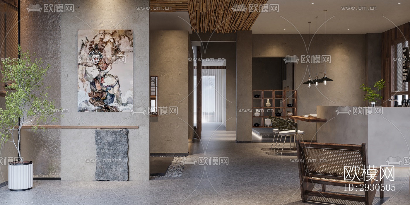 侘寂酒店民宿效果图下载（渲染图11）