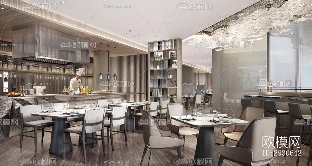 现代酒店民宿效果图下载（渲染图1）