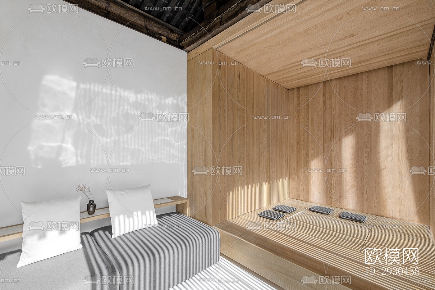 中式酒店民宿效果图下载（渲染图13）