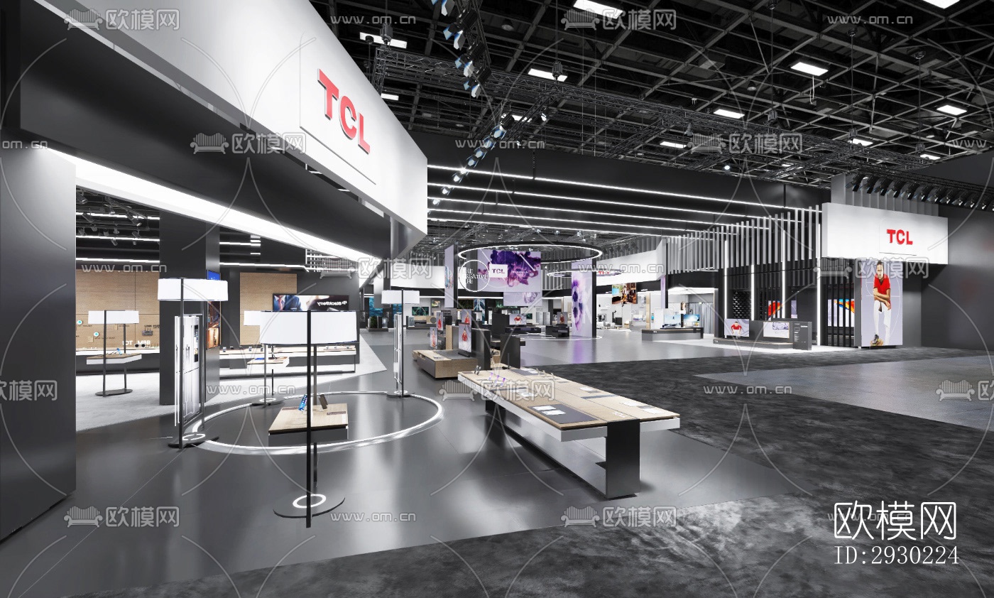 现代展览展厅效果图下载（渲染图10）