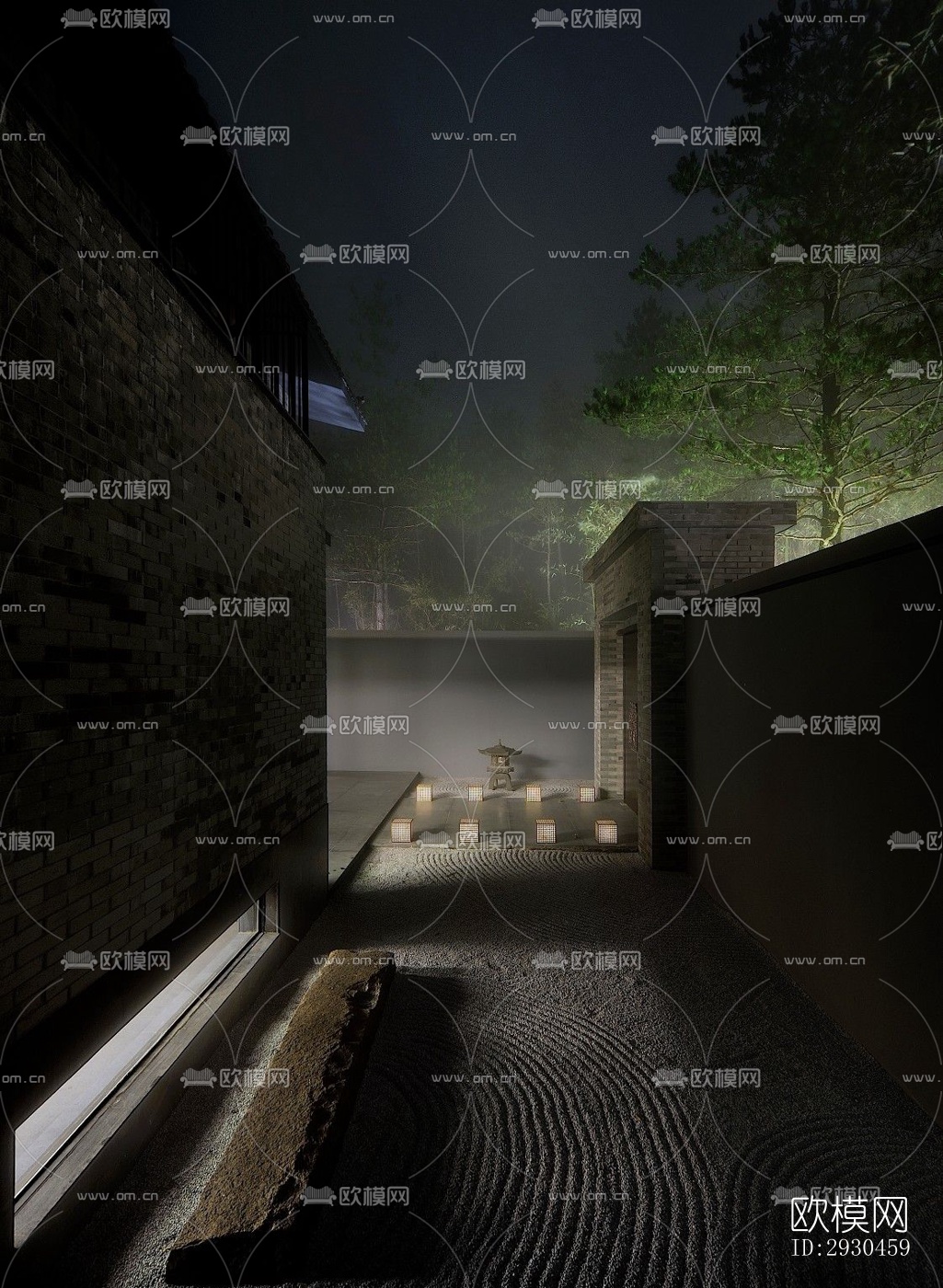 中式酒店民宿效果图下载（渲染图2）