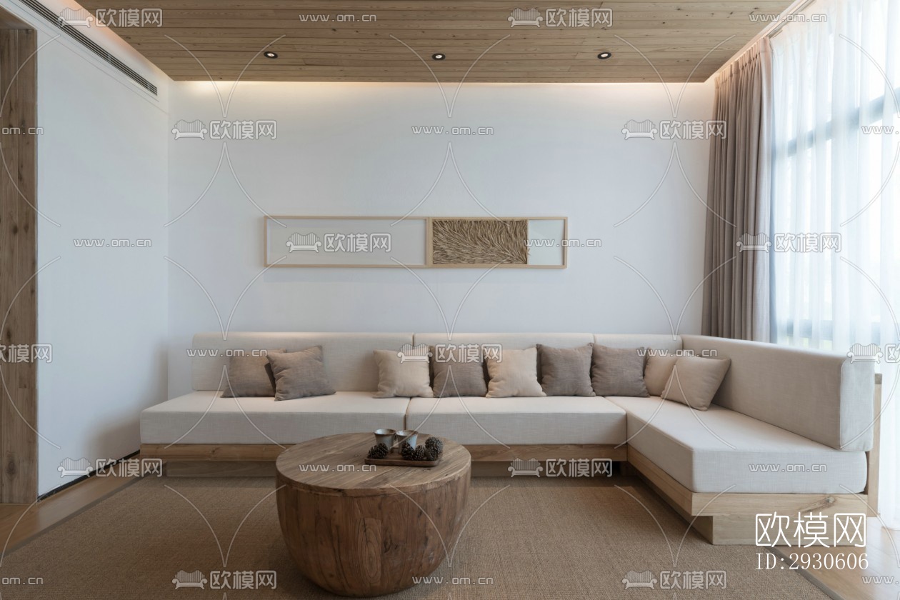 新中式酒店民宿效果图下载（渲染图7）