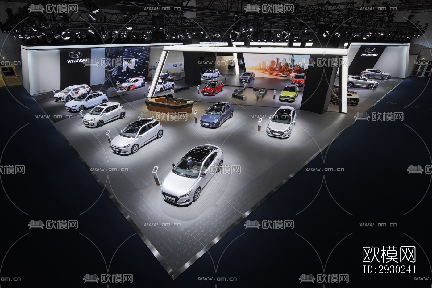 现代展览展厅效果图下载（渲染图3）