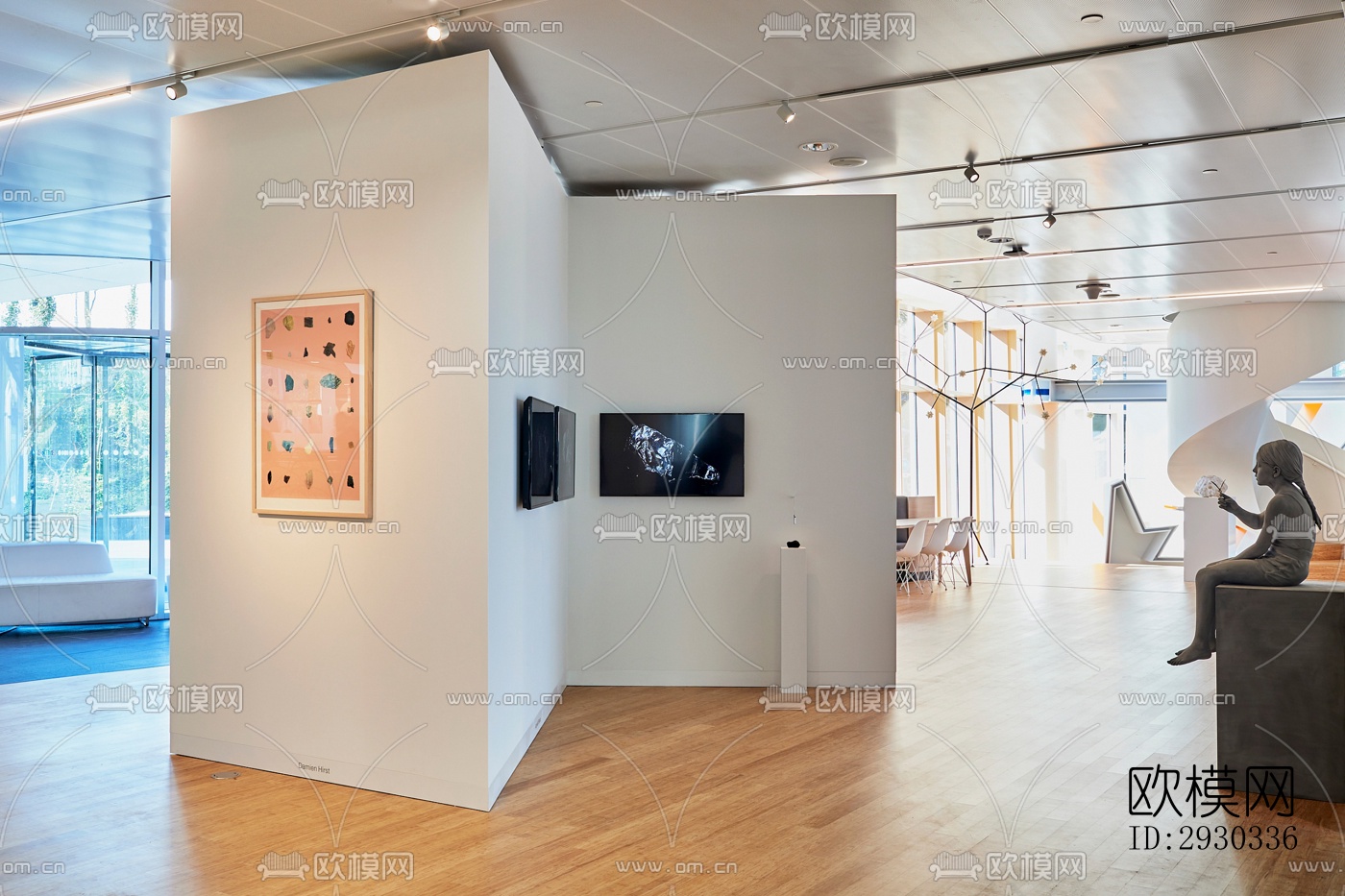 现代展览展厅效果图下载（渲染图7）