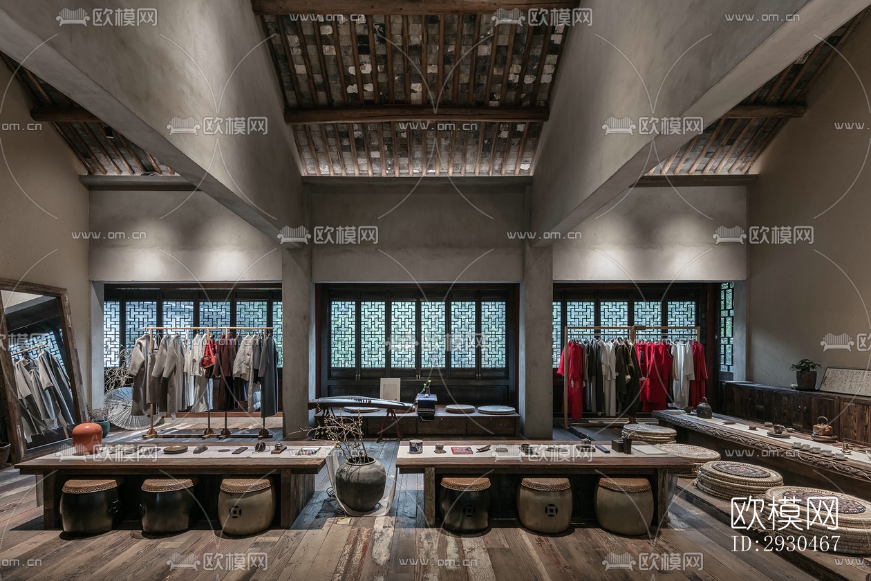 中式酒店民宿效果图下载（渲染图20）