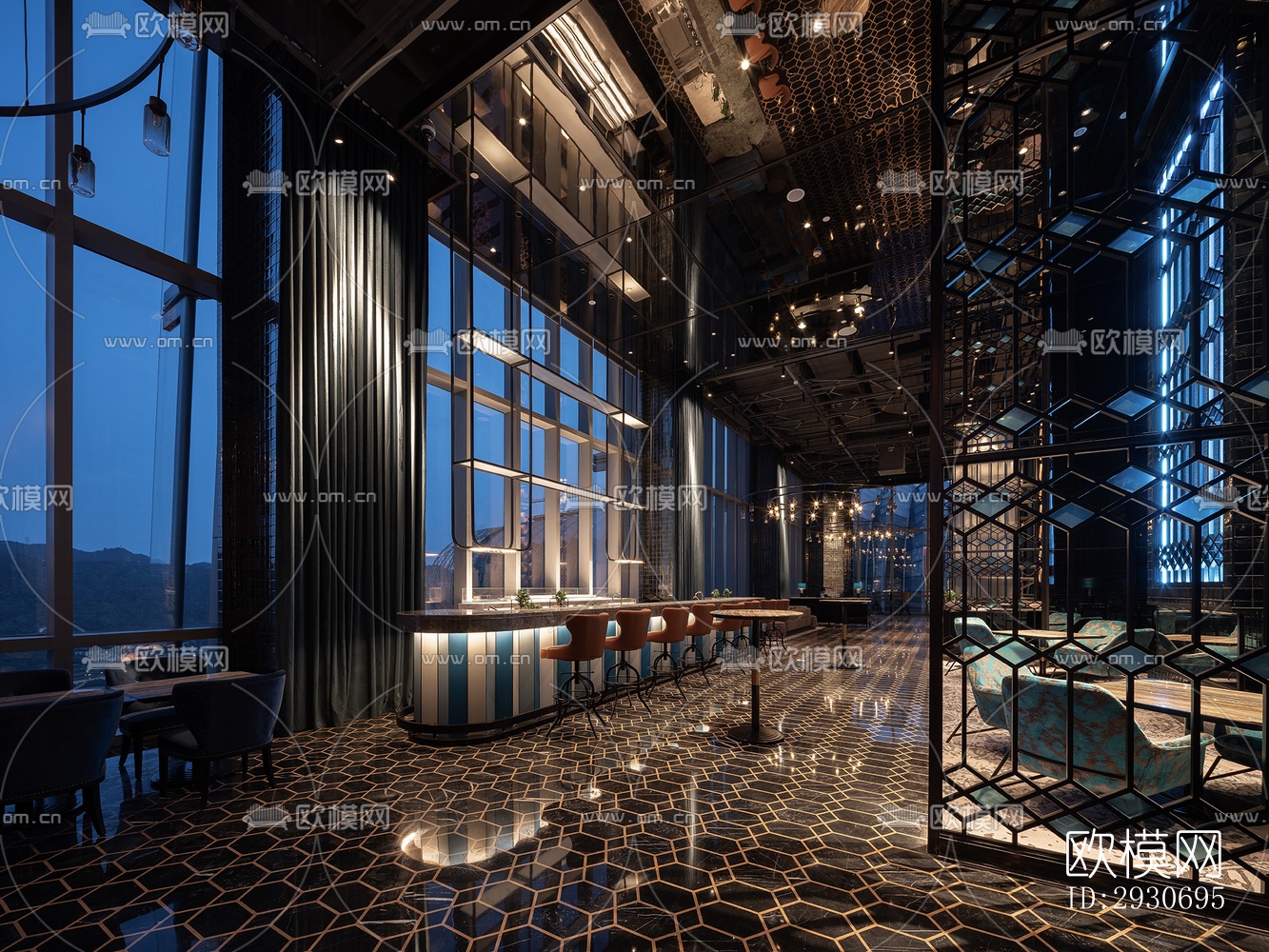 现代酒店民宿效果图下载（渲染图3）