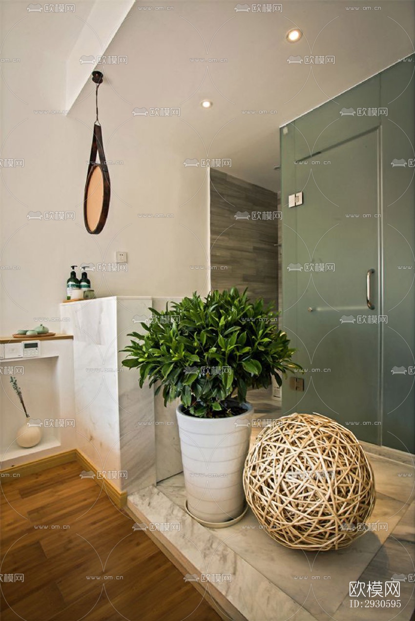 新中式酒店民宿效果图下载（渲染图12）