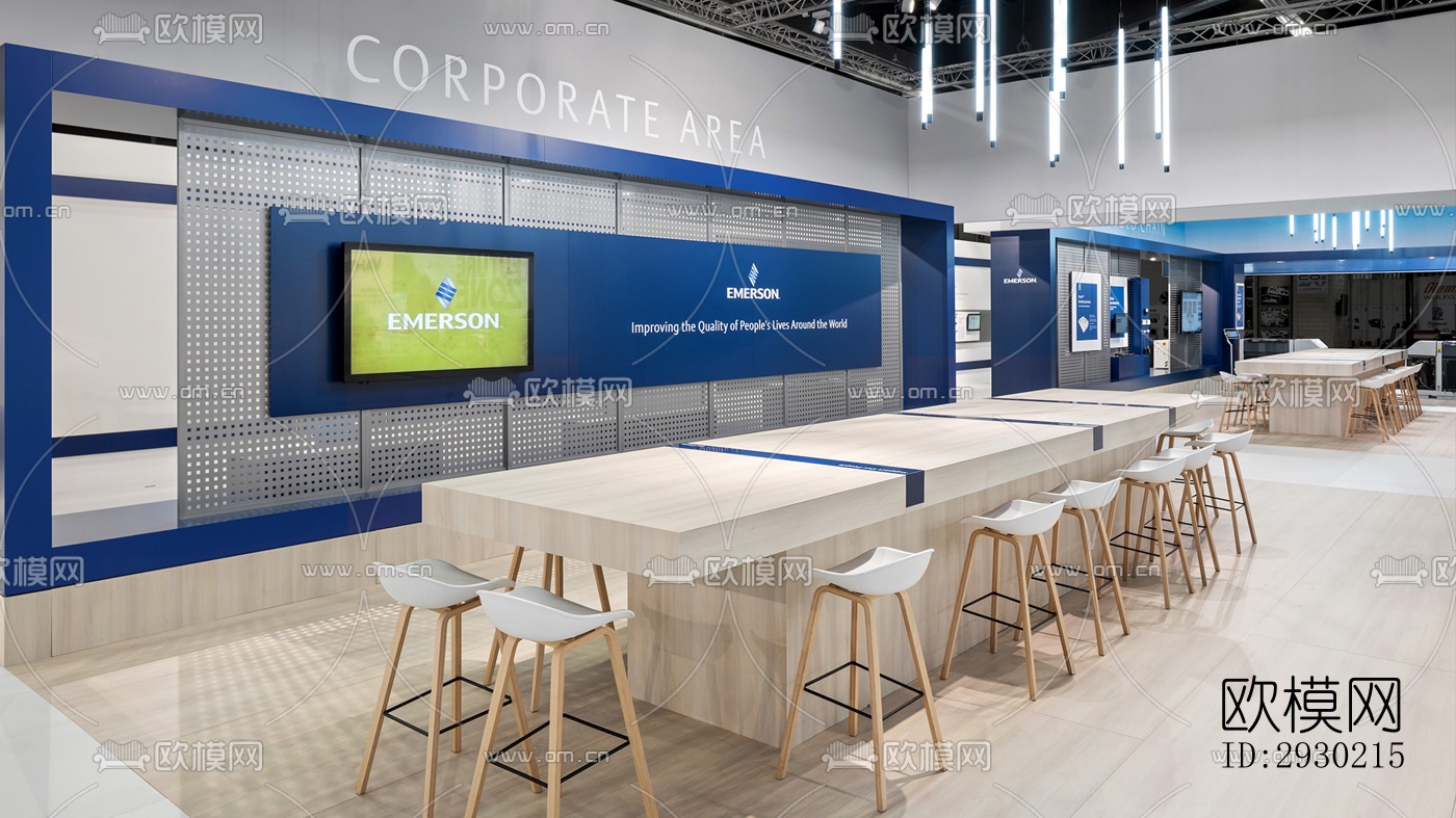 现代展览展厅效果图下载（渲染图3）