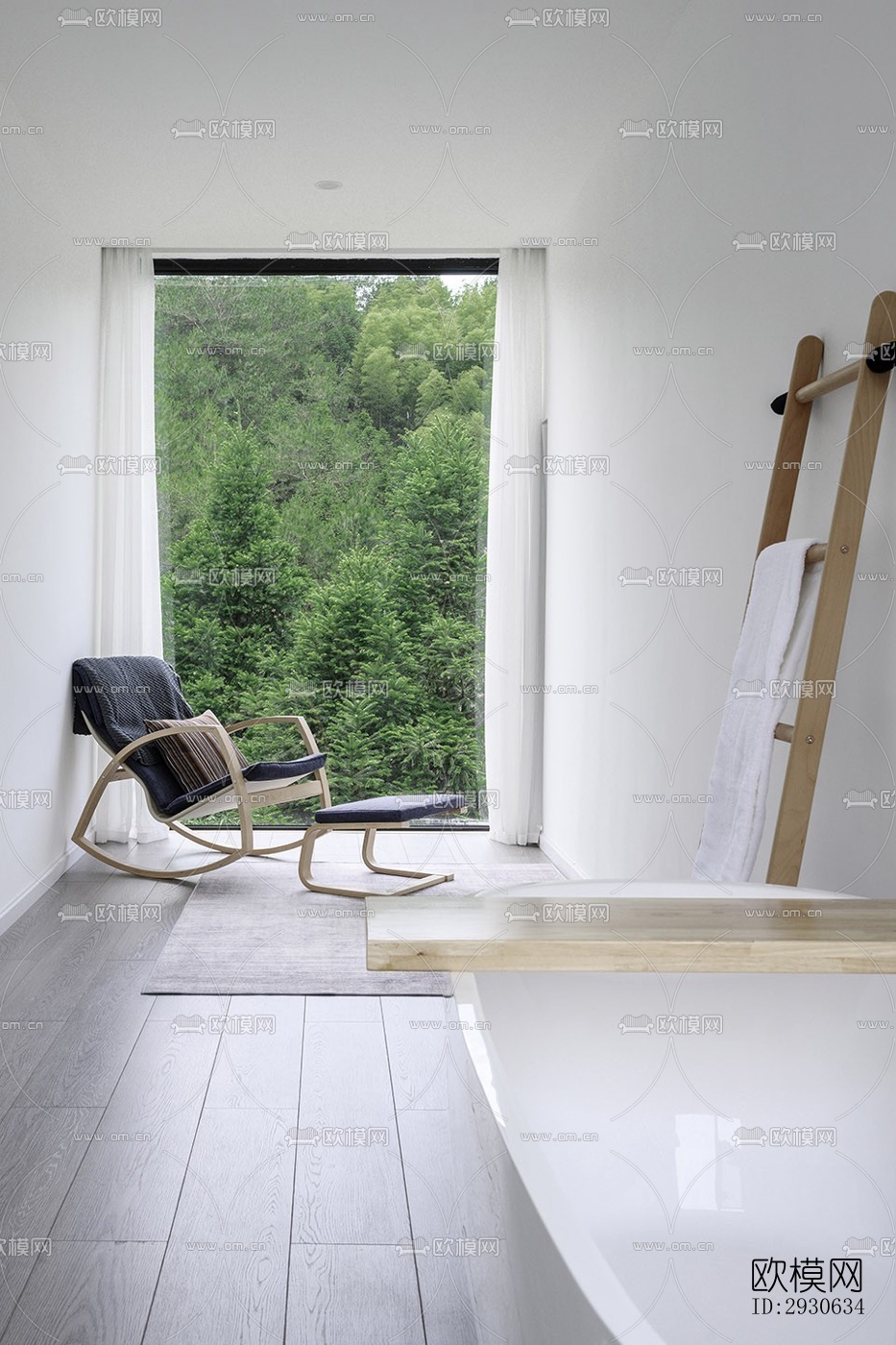 现代酒店民宿效果图下载（渲染图5）