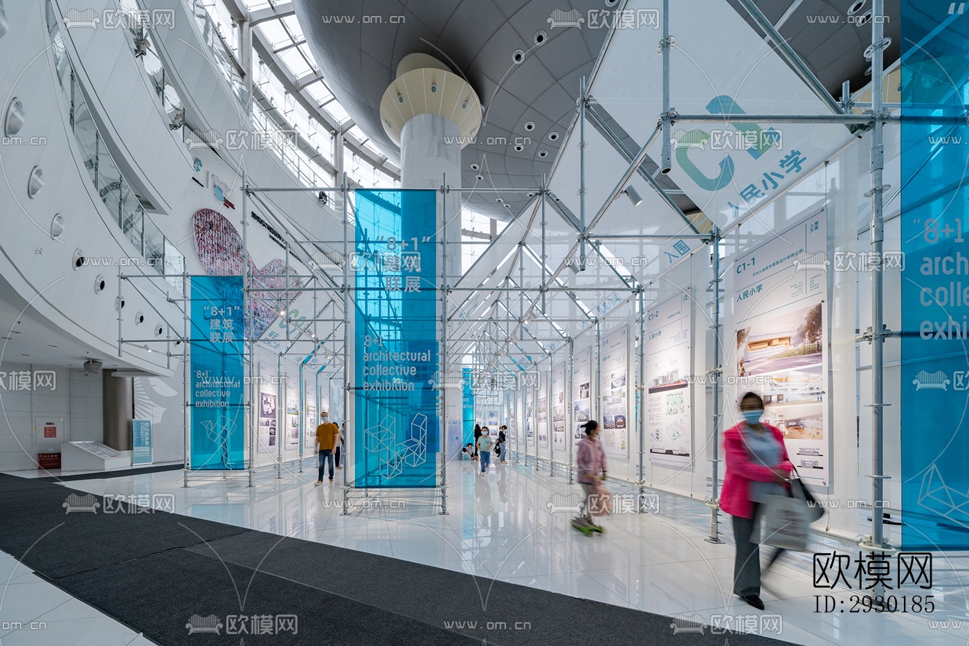 现代展览展厅效果图下载（渲染图9）