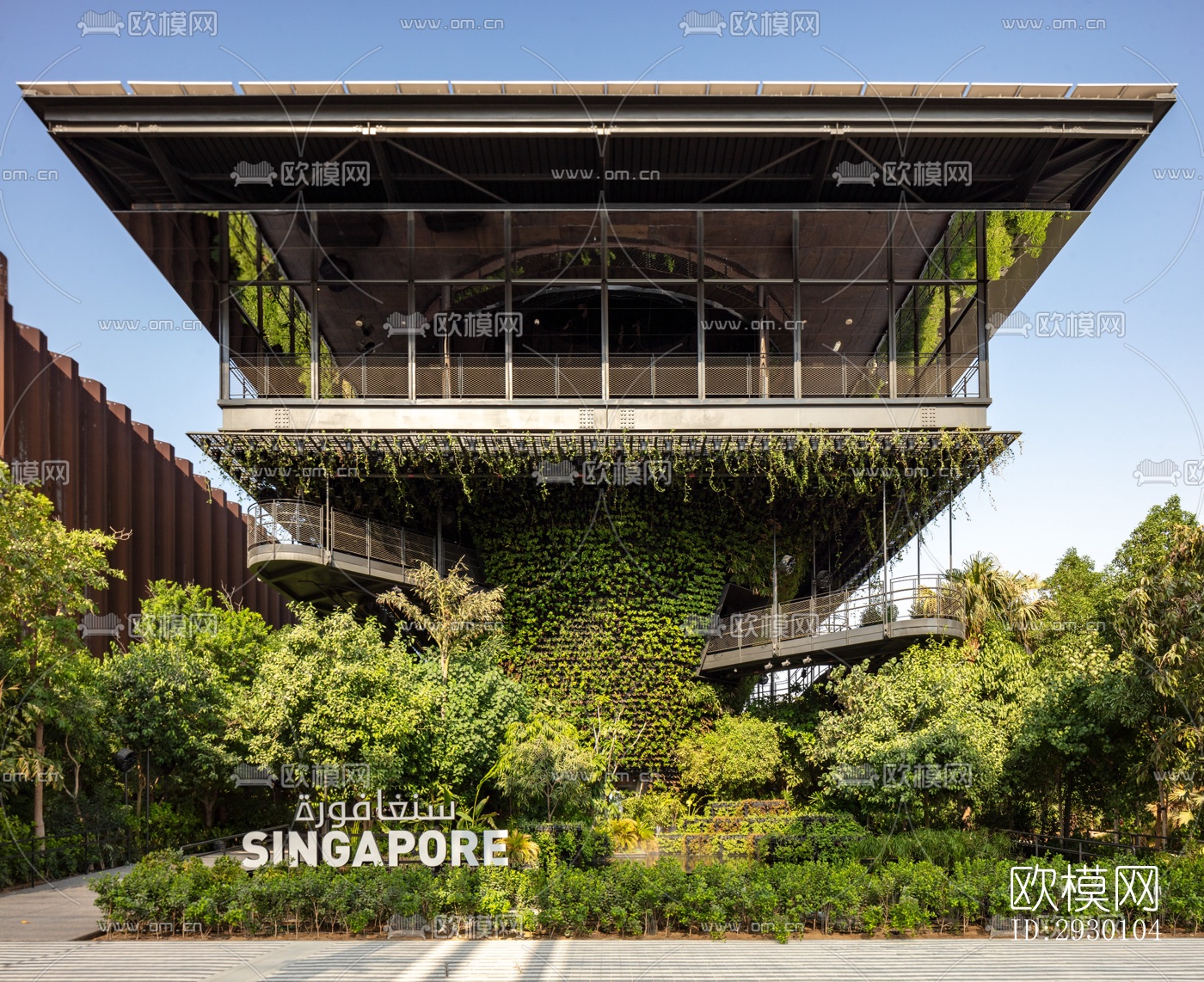 工业风展览展厅效果图下载（渲染图1）