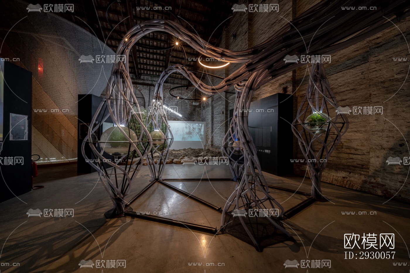 工业风展览展厅效果图下载（渲染图10）