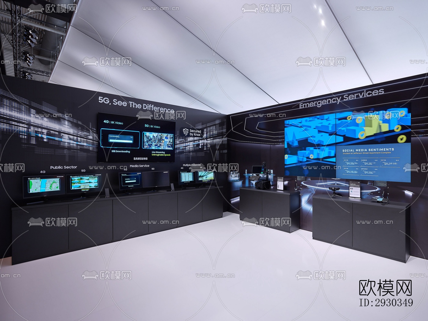 现代展览展厅效果图下载（渲染图4）