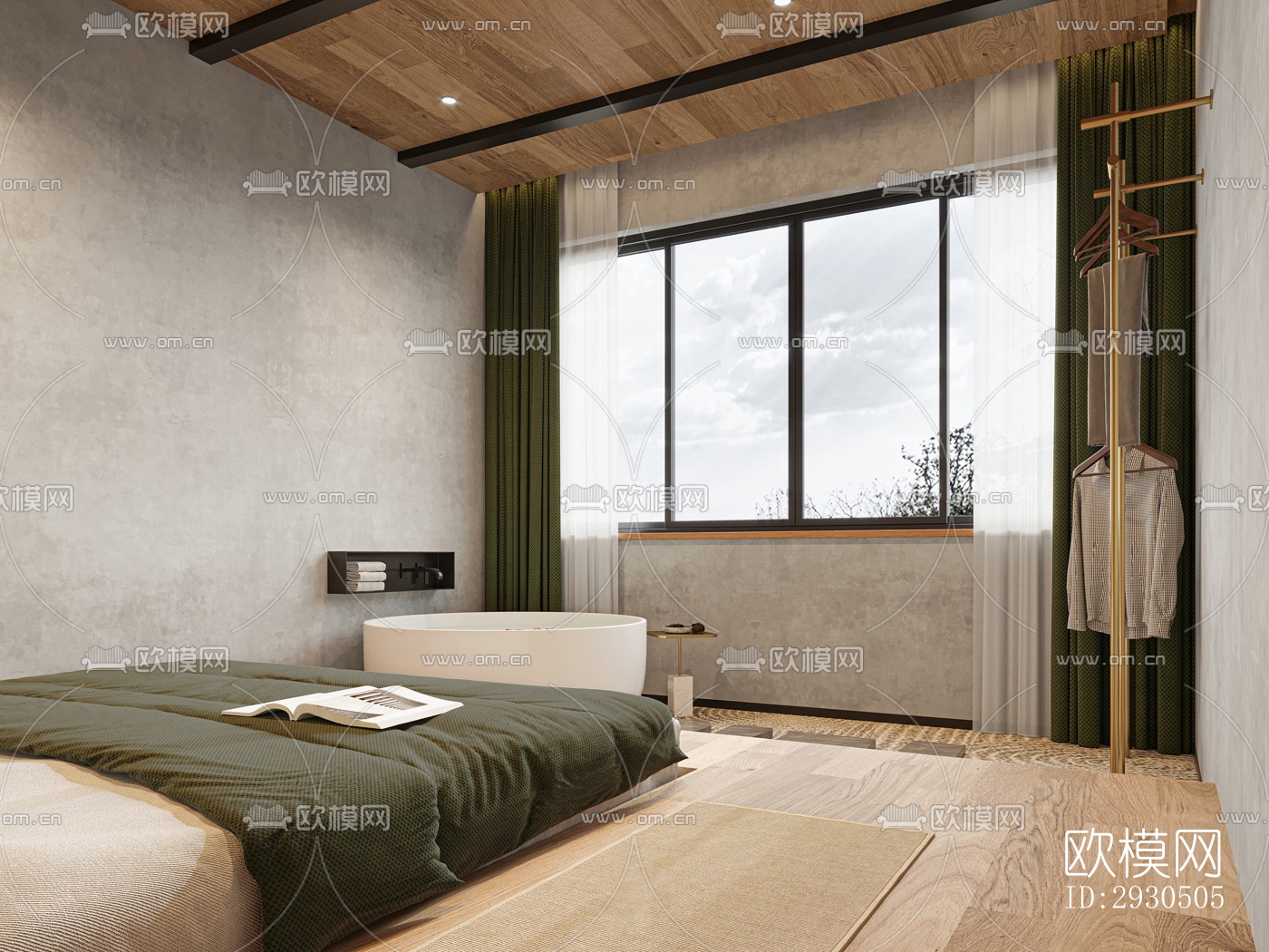 侘寂酒店民宿效果图下载（渲染图3）