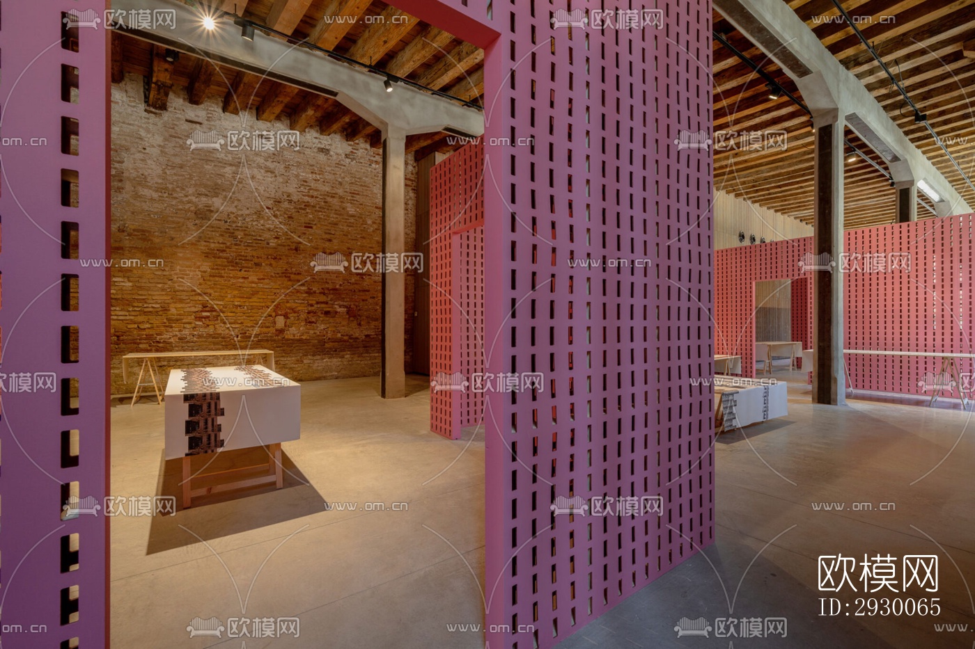 工业风展览展厅效果图下载（渲染图8）