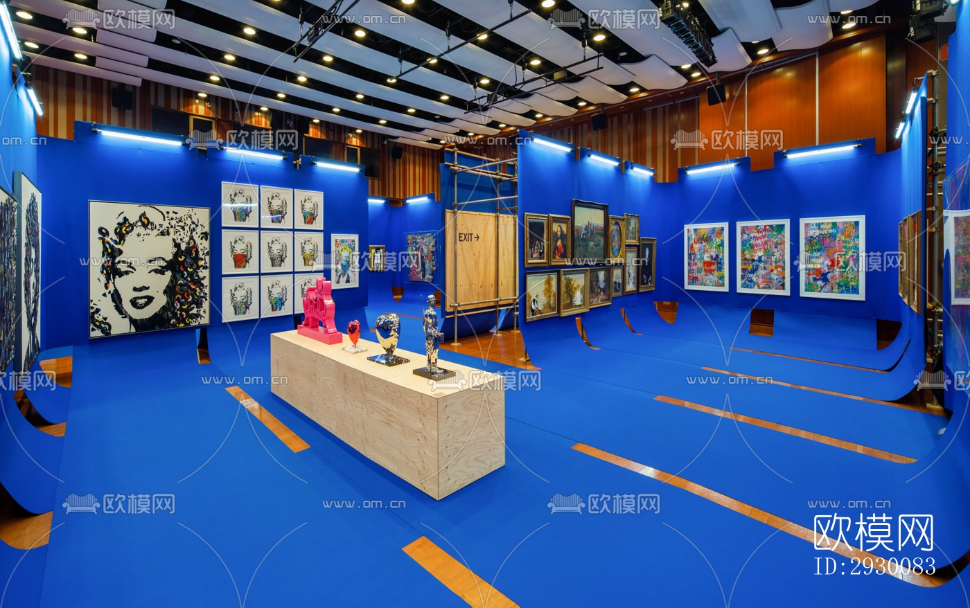 工业风展览展厅效果图下载（渲染图8）