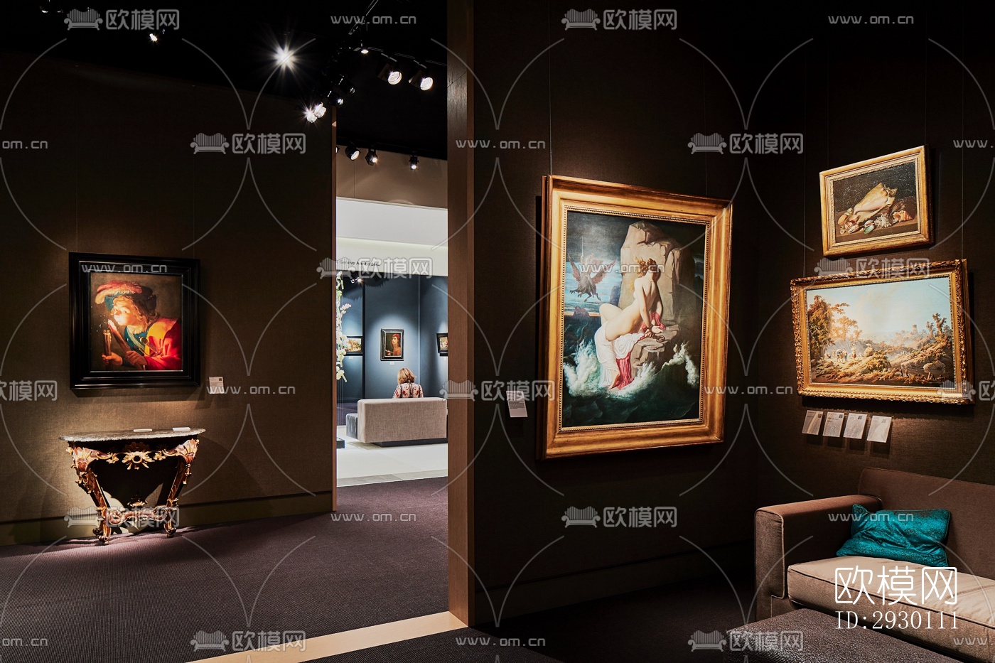 欧式展览展厅效果图下载（渲染图7）