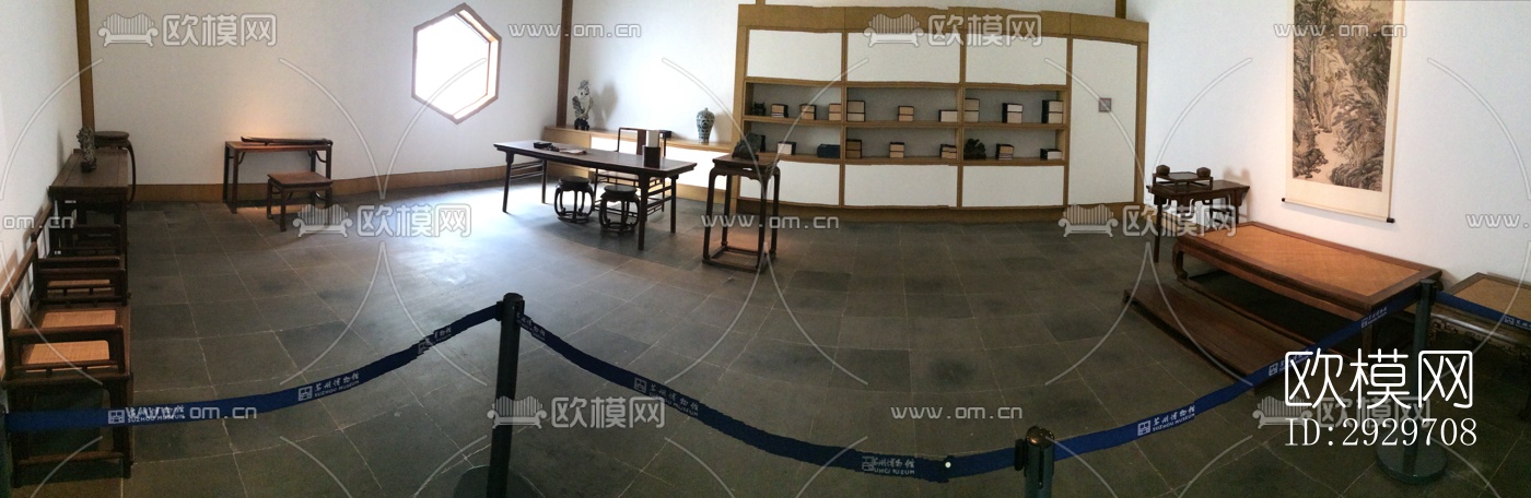 新中式美术博物馆效果图下载（渲染图3）