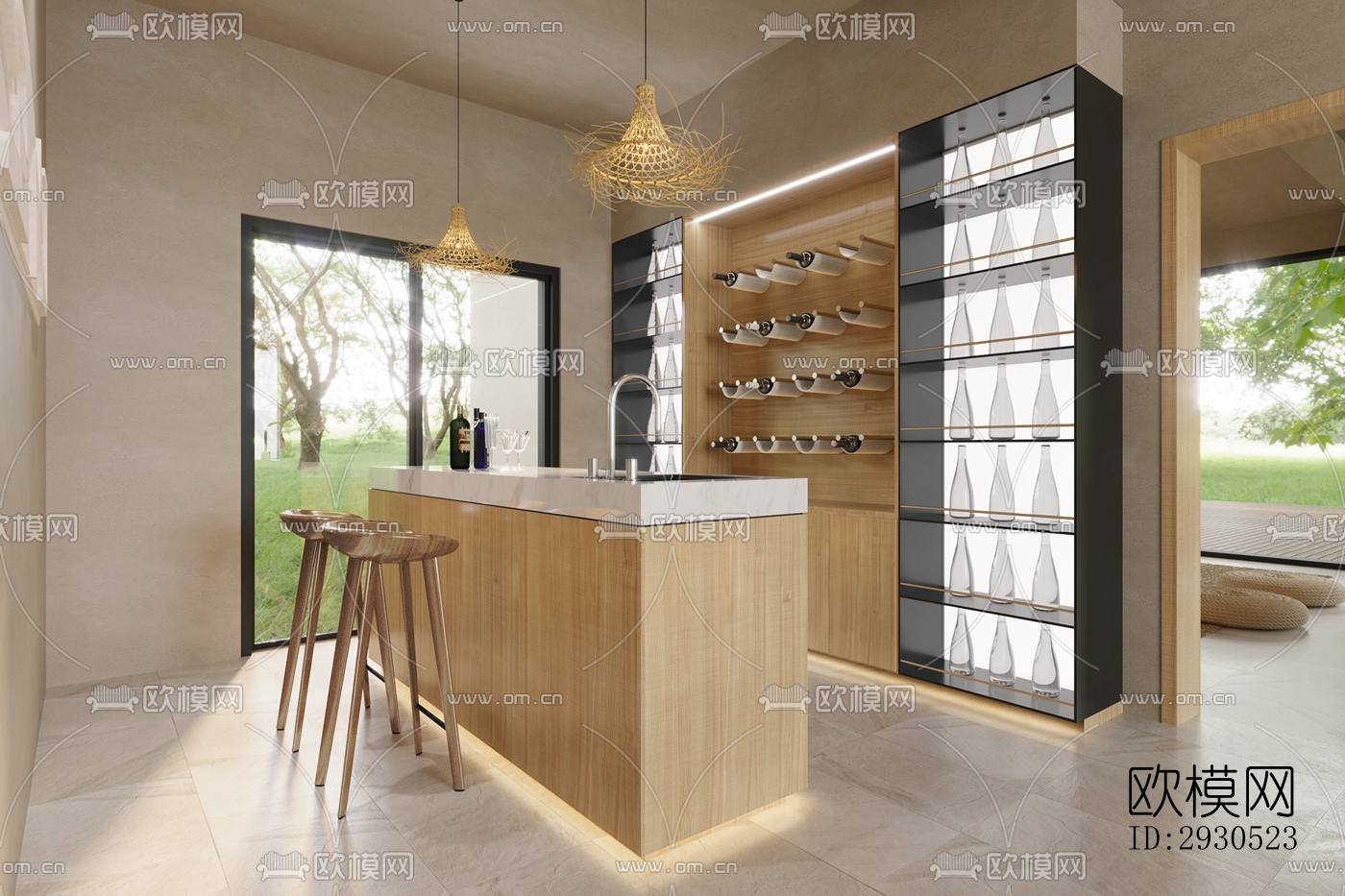 侘寂酒店民宿效果图下载（渲染图7）