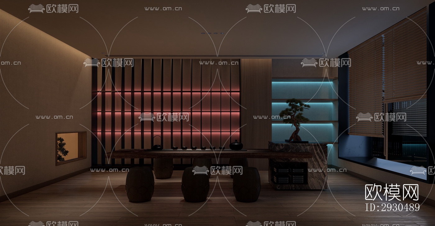 中式酒店民宿效果图下载（渲染图8）