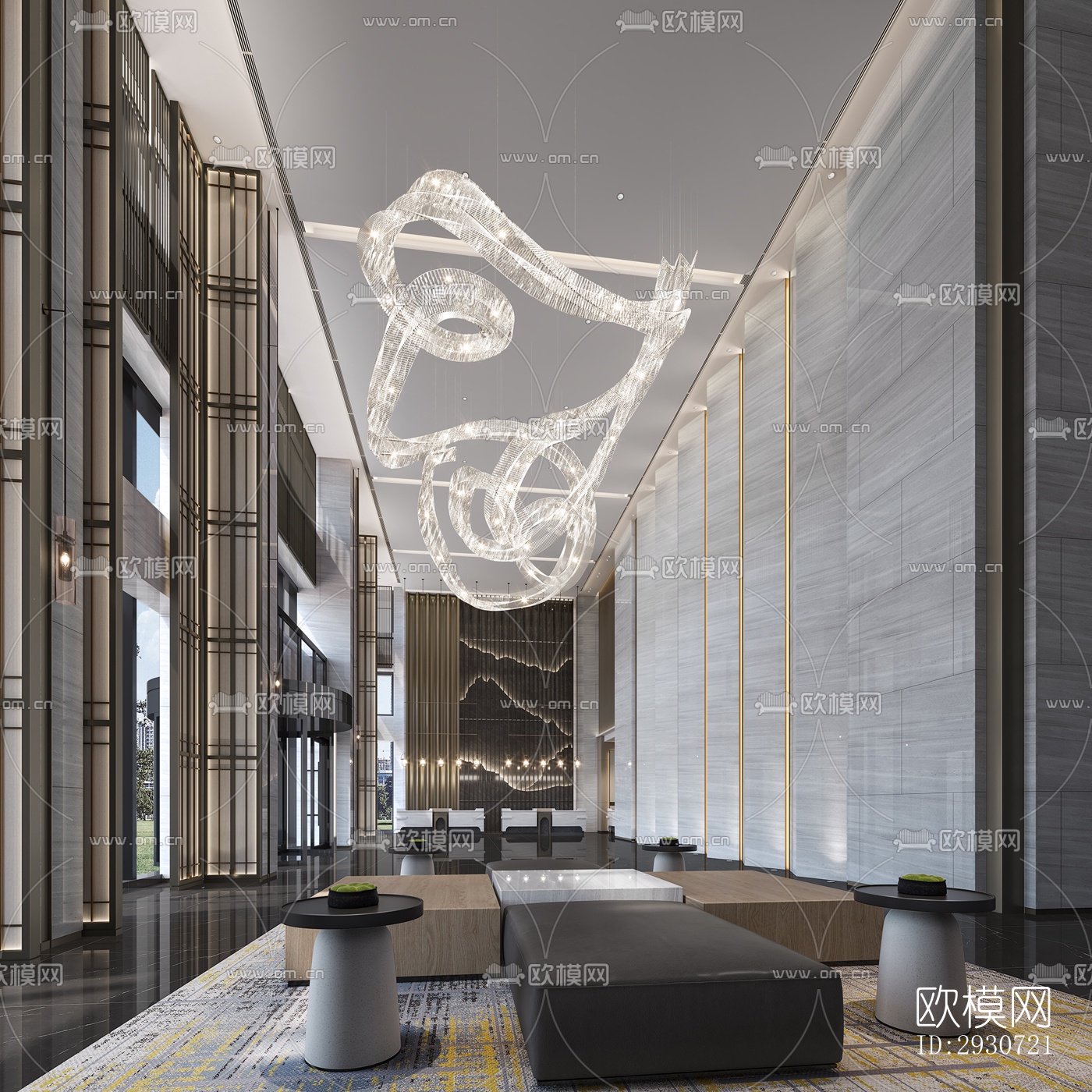 现代酒店民宿效果图下载（渲染图8）