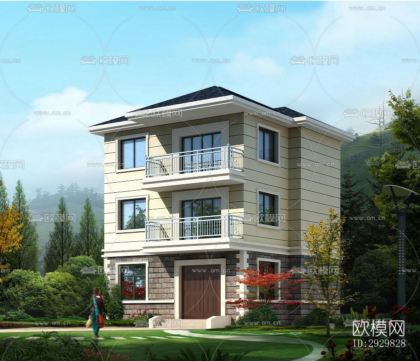 现代居住建筑效果图下载