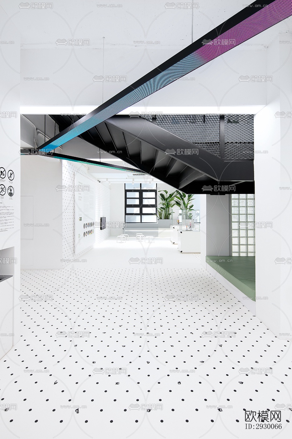 工业风展览展厅效果图下载（渲染图5）