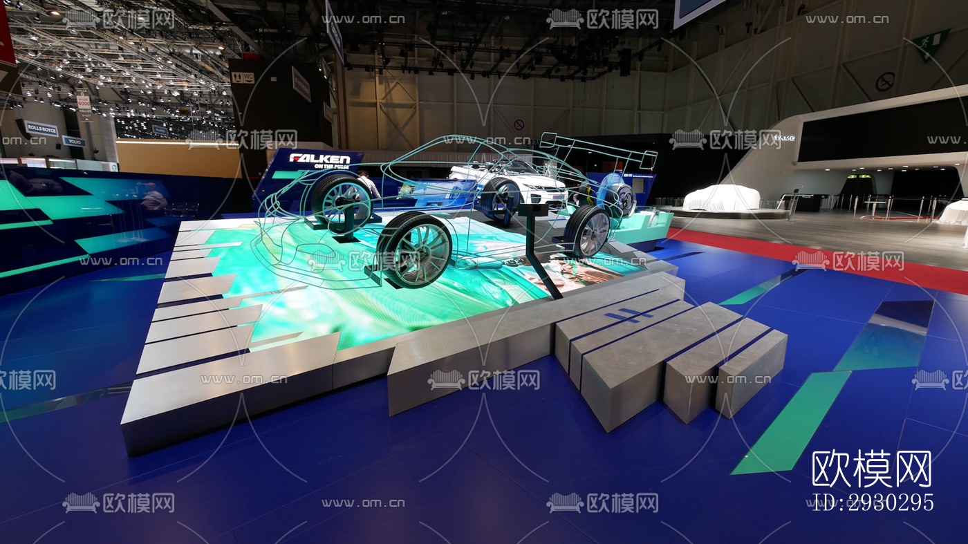 现代展览展厅效果图下载（渲染图6）