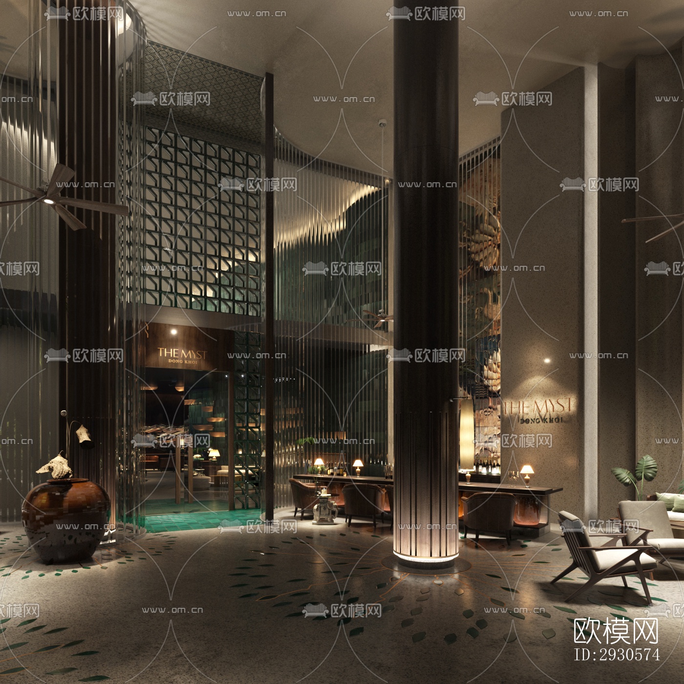 后现代酒店民宿效果图下载（渲染图11）