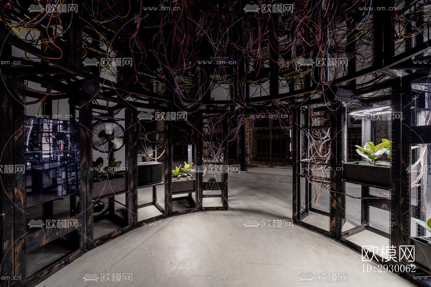 工业风展览展厅效果图下载（渲染图8）