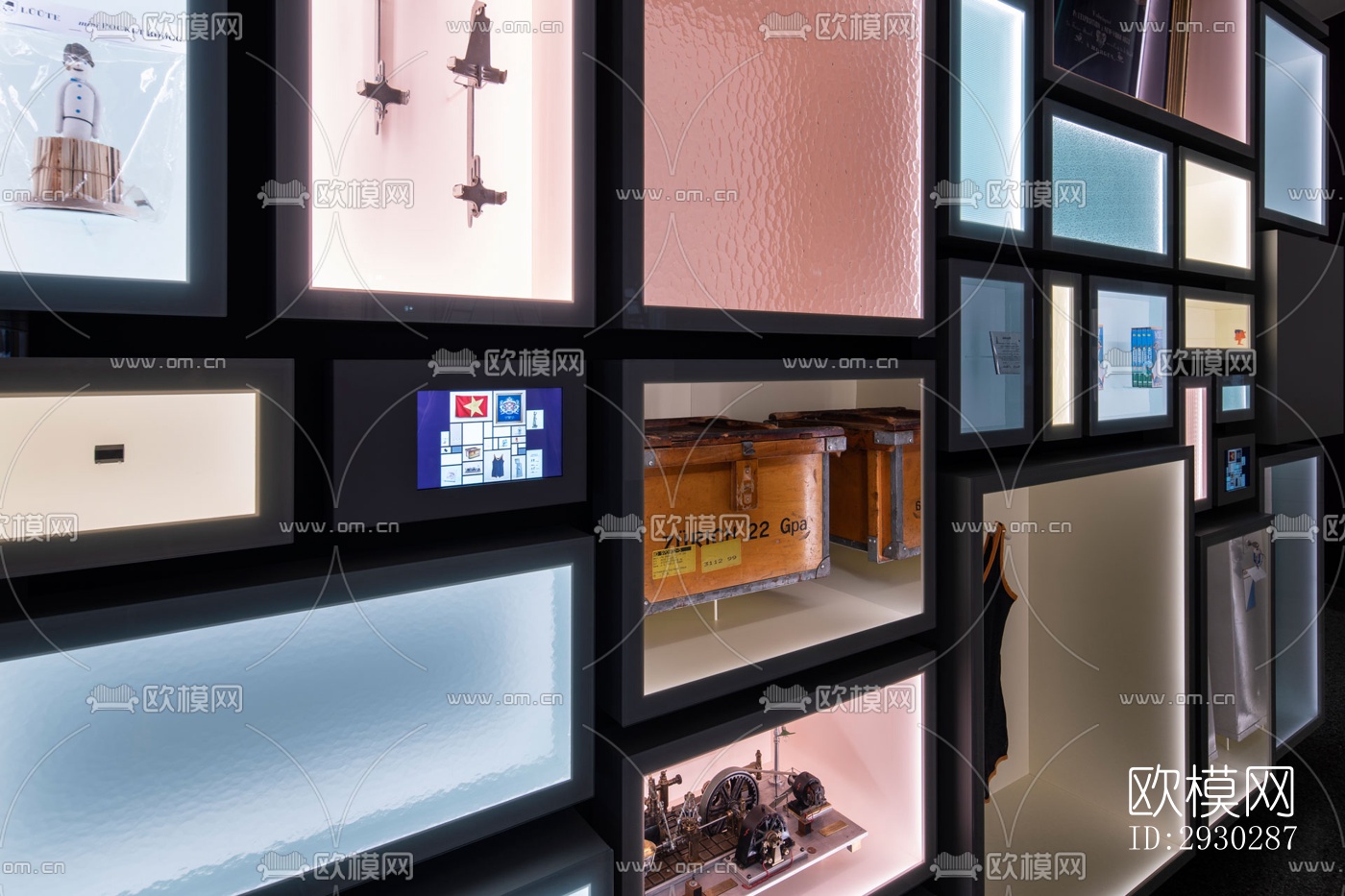 现代展览展厅效果图下载（渲染图3）