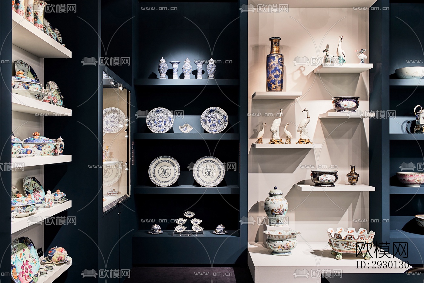 法式展览展厅效果图下载（渲染图2）