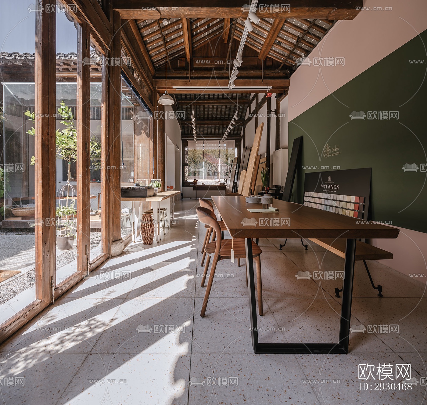 中式酒店民宿效果图下载（渲染图8）