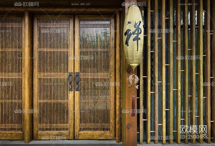 中式酒店民宿效果图下载（渲染图13）