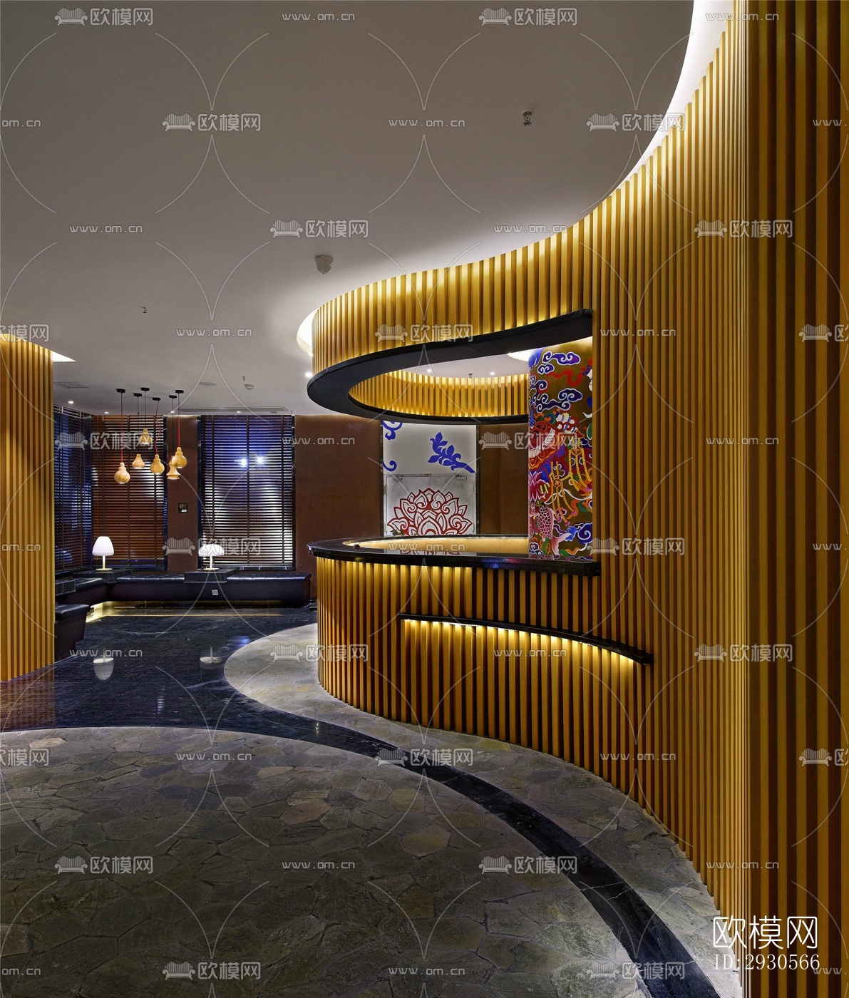 后现代酒店民宿效果图下载（渲染图12）