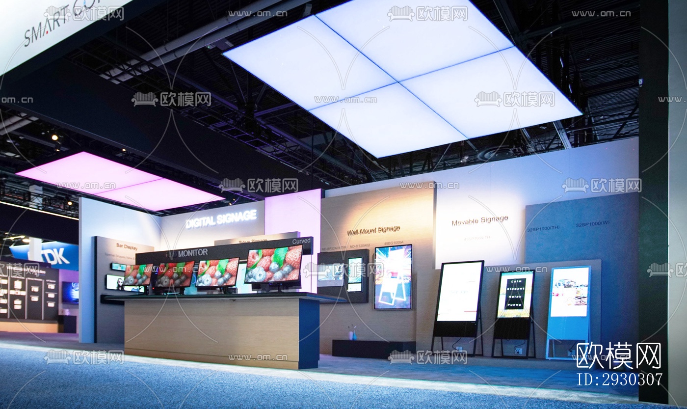 现代展览展厅效果图下载（渲染图6）