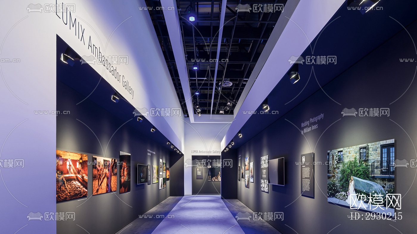 现代展览展厅效果图下载（渲染图11）