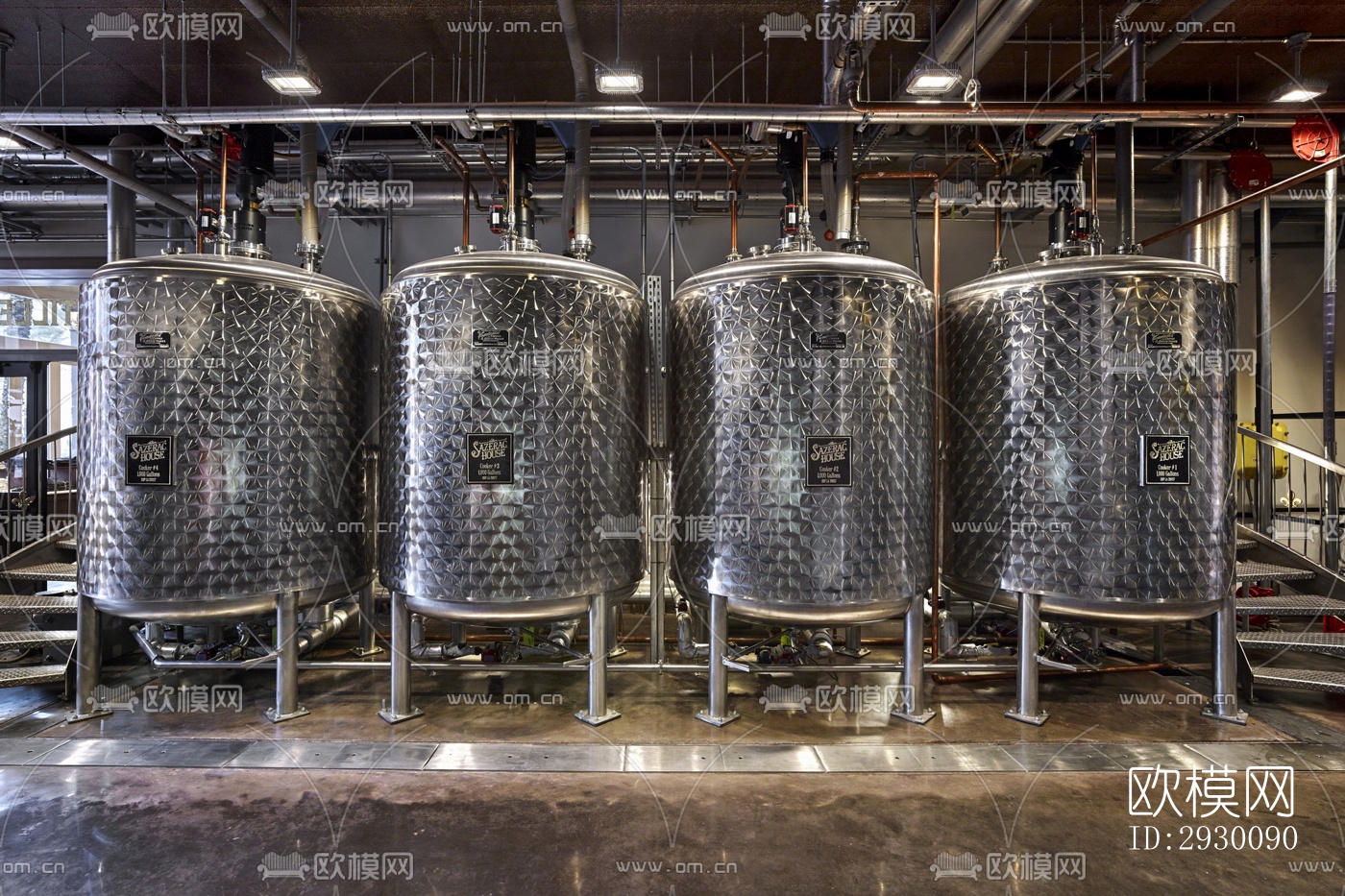 工业风展览展厅效果图下载（渲染图2）