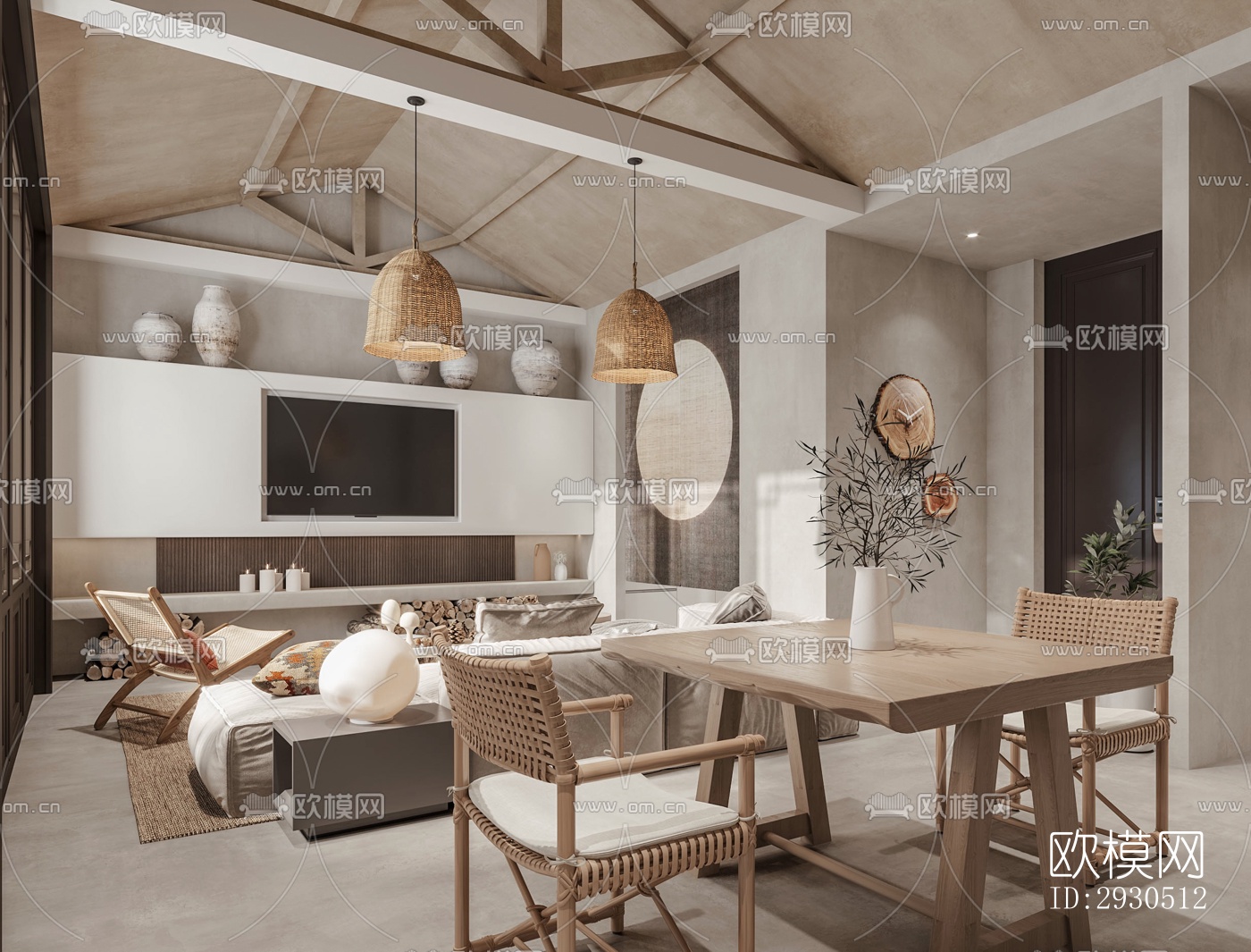 侘寂酒店民宿效果图下载（渲染图2）