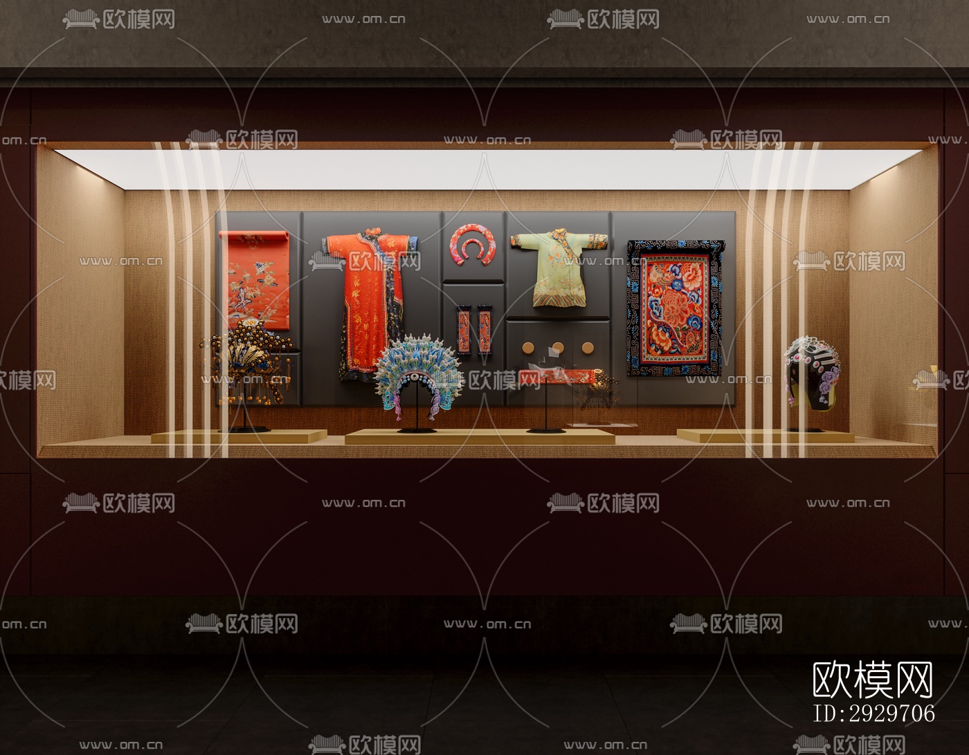 新中式美术博物馆效果图下载（渲染图7）