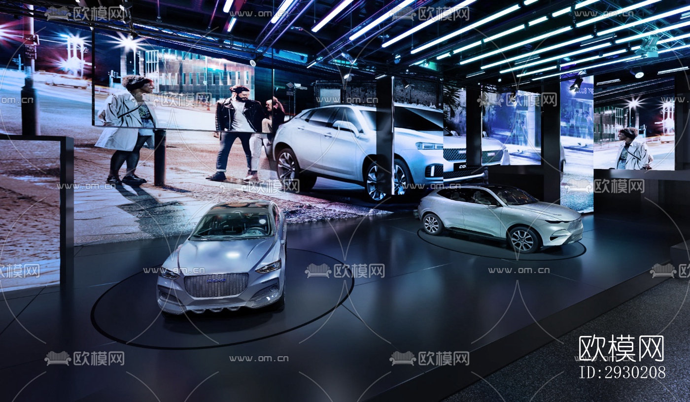 现代展览展厅效果图下载（渲染图6）